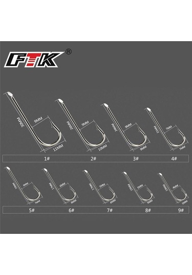 Dikenli Balık Oltası 100 Adet/grup Size1 -size10 Yüksek Karbon Çelik Jig Sazan Anzol Oltalar 8