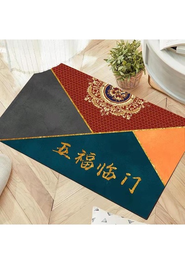Suntek Chinesestyle Kapı Mat Ev Giriş Zemin Halı Kaymaz Paspas Stil2