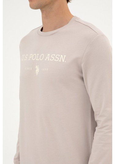 U.S. Polo Assn. Erkek Regular Fit Bisiklet Yaka Taş İnce Basic Sweatshirt 50313743-VR049 U.S. Polo Assn. Erkek Regular Fit Bisiklet Yaka Taş İnce Basic Sweatshirt 50313743-VR049