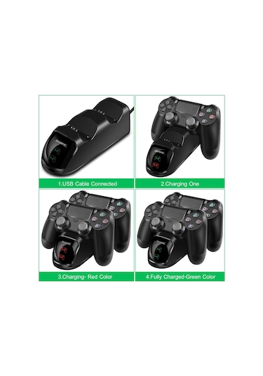 PS4 Slim Pro Dual Charging Dock Göstergeli Şarj İstasyonu Dobe