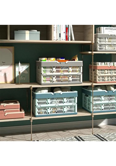 Xiaaokeji Açık Katlanır Piknik Sepeti Taşınabilir Kamp Depolama Konteyner B Pembe