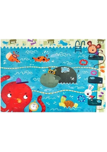 +4 Yaş Yüzme Yarışı Puzzle 40 Parça (Eolo)