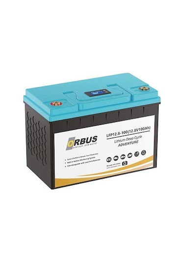 Orbus 12.8 V Volt 100 Amper Lityum Akü Lifepo4