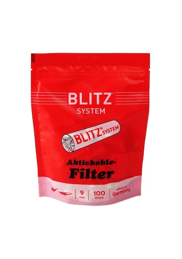 Blitz Germany 80140 Kömürlü Pipo Filtresi 9mm 100 Adet