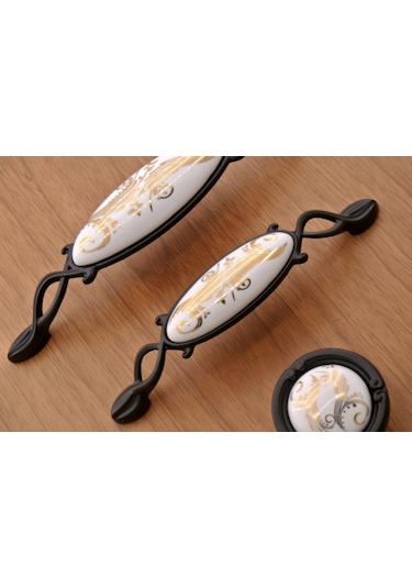 Azimkarhirdavat Porselen Kulp Yeni Zarif Mat Siyah Varak