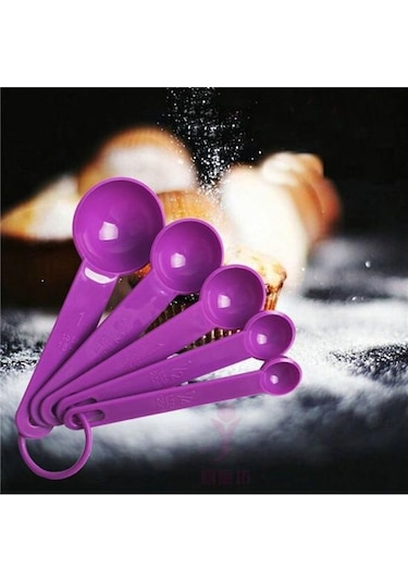 Siyah Yaratıcı 5 Adet/takım Ölçüm Kaşığı Silikon Pişirme Pişirme Ölçüm Kepçesi Ölçekli Evrensel Mutfak Gereçleri