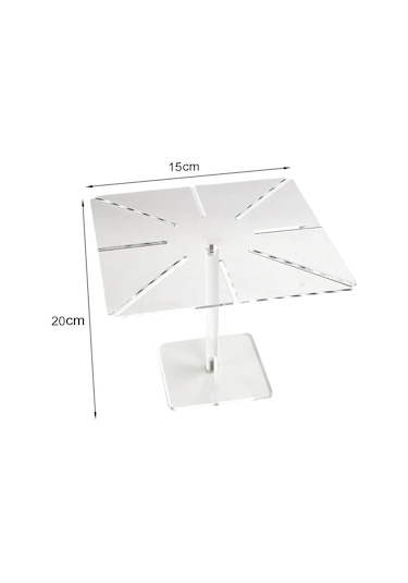 Suntek Akrilik Şeffaf Kek Tutucu Şeker Masa Ekran Tatlı