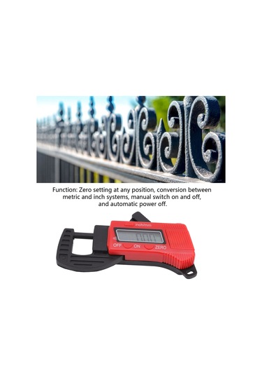 Mufunye Plastik Dijital Kalınlık Ölçer Mavi - 0-12.7mm Aralığı, 0.1mm Hassasiyet, Metrik/inç Dönüşümü, Otomatik Kapatma - Kağıt, Filim, Tel Ve更多üçün