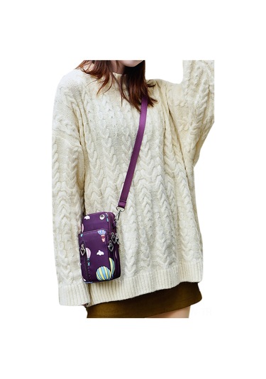 Maiyame Su Şişme Çapraz Çanta - Kulaklık Delikli, Çıkarılabilir Kayışlı, Çok Fonksiyonlu Bordo