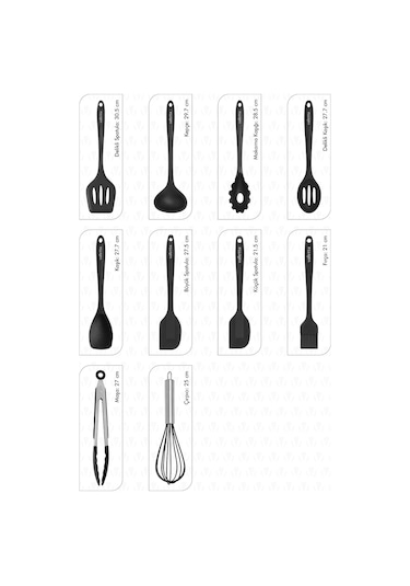 Valletta Salvatore Isıya Dayanıklı Yapışmaz Silikon Spatula Set