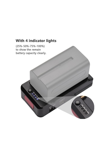 Besthome1 Np-f550/750/970 Pil Şarj Adaptörü - Type-c Çift Yönlü Şarj, Dc12v/7.4v Çıkış, Isıtımlı Ayakkabı Ve 1/4 Vida Desteği