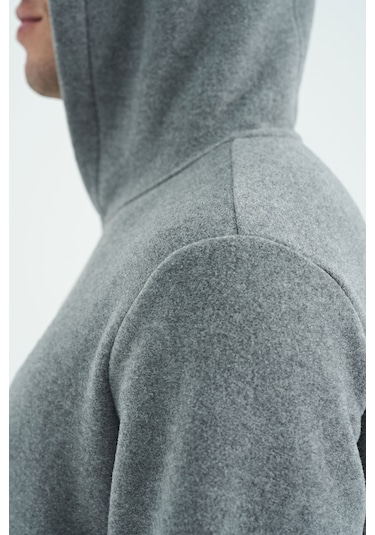 Air Jones Tommy Life Hern Gri Melanj Erkek Polar Sweatshirt - 88301 GRİ MELANJ