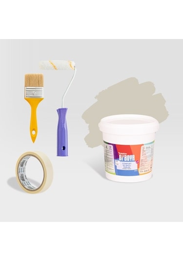 Bi Boya Yazlık Yenileme Seti Ahşap Ve Metal Boyası 0.75 L Vizon