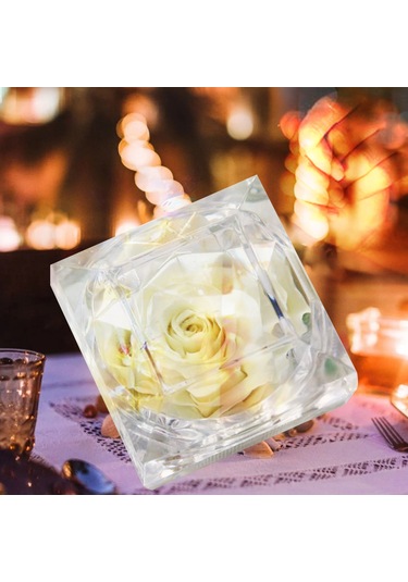 Xiyyadms Sürekli Gül Dekoratif Açık Renkli Ev Ve Partiler İçin Romantik Hediyelik Çiçek Kutusu