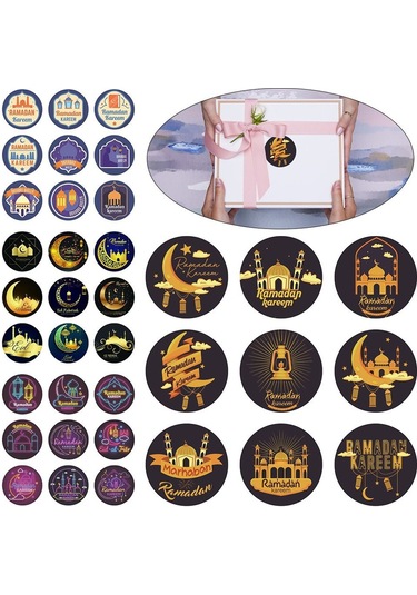 10 Yaprak Eıd Mubarak Etiket Mühür Etiketleri 10 Yaprak C 10 Yaprak C Diğer