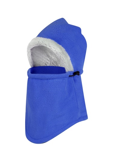 Moveevo Kış Sporları İçin Rüzgar Geçirmez Ve Sıcak Tutan Tam Yüz Maskeli Şapka - Mavi Mavi