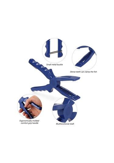 Vkemall Plastik Balık Tutucu Bl-012 Mavi - Balık Vücudunu Tutarak İğne Çıkarımı Kolaylaştırır