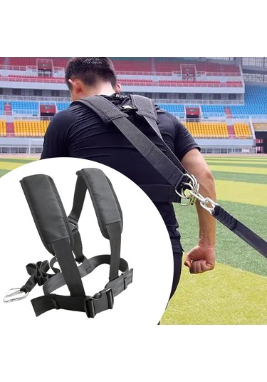 Suntek Lastik Çekme Koşum Takımı Futbol Antrenmanı Çeviklik Siyah