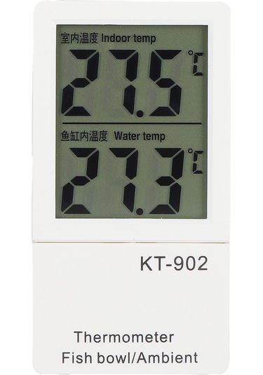 Moveevo Akvaryum Su Ve İç Mekan Sıcaklığı Ölçer, Dijital Lcd Ekranlı, Kablosuz, 1 C Doğruluk, Kaplumbağa Ve Balık Tankı Uygun, Pil İle Teslim Edilir