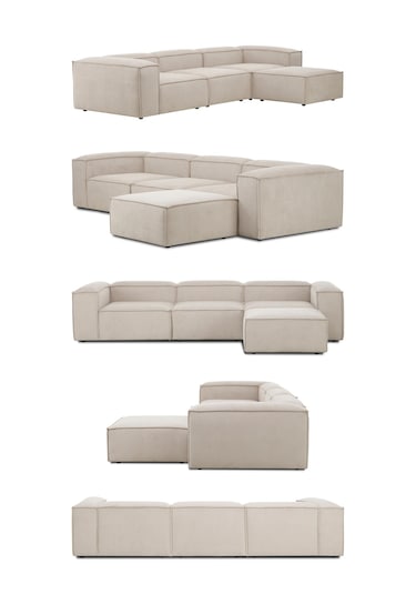 Mode Soft Köşe Koltuk Takımı 4 Modül Bej Keten 05 Kumaş Daireniz