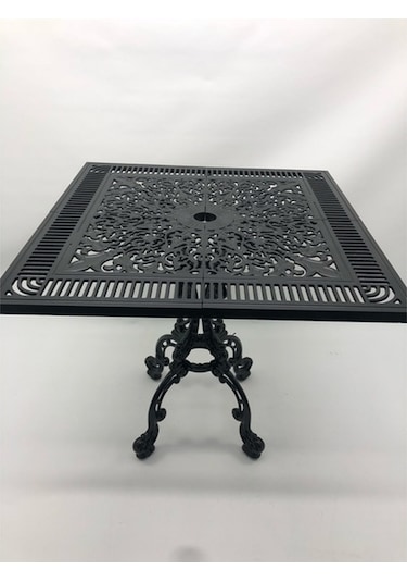 Aluminyumdokumcu Döküm Masa Kare 75*75 Siyah