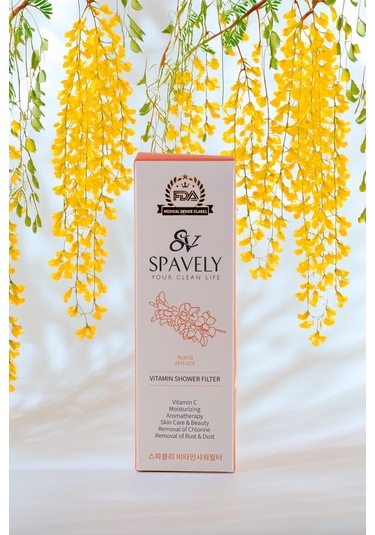 Spavely Akasya Esanslı Duş Başlığı Filtresi Arıtması Güney Kore Menşei Klor Kireç Karşıtı Hoş Kokulu 150 Gr Beyaz