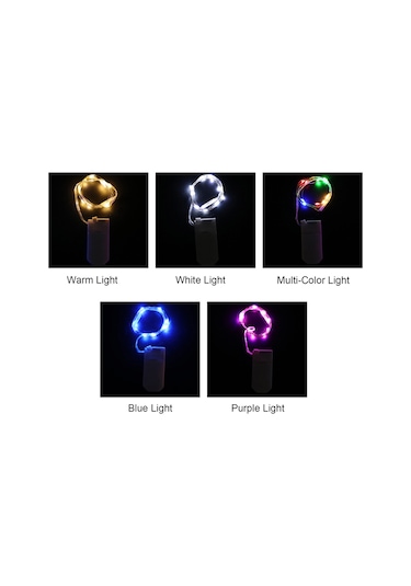 Teltree Kutu Açıldığında Otomatik Aydınlanır 1m 10 Ledli Dört Renkli Bakır Tel Ipli Işık, Ip67 Su Geçirmez, Tuş Pil İle Çalışır, Hediye Kutusu Dekorasyonu Çok Renkli