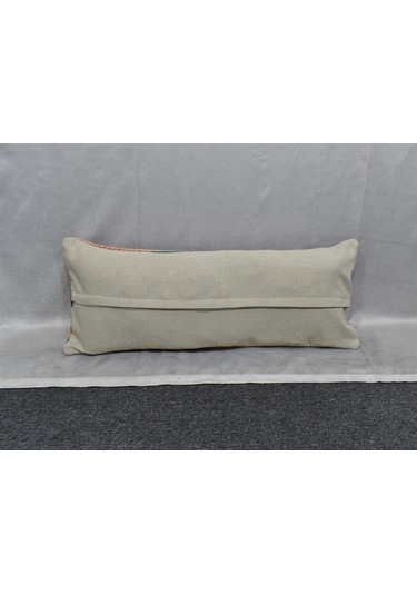 Zehra Abla Halı Yeni El Dokuma Dekoratif Lumbar Kilim Kırlent Yastık Kılıfı 6689 Çok Renkli