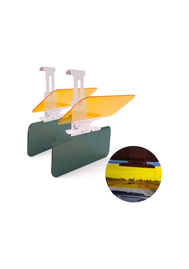 2'li Paket - Araba Güneşliği Güneşlik Parlama Önleyici Genişletici Gündüz Gece Ön Camı, Araba Güneşliği Genişletici Parlama Önleyici Araba Güneşliği Genişletici, 2'si 1 Arada Araba Güneşliği