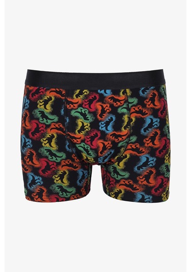 Erkek Tekli Desenli Pamuklu Boxer 9175 Yeşil - Mavi