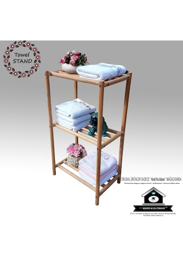 Havluluk - Doğal Ahşap Havlu Askılık - Askı - Kağıt Havluluk Bakır