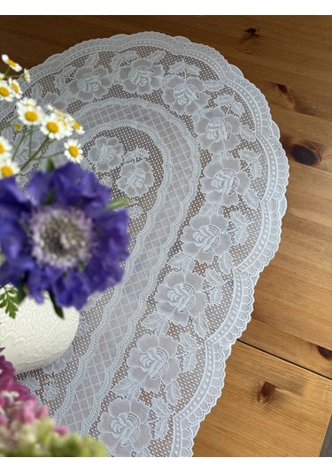 Best Price 34 Masa İçin Oval Beyaz Peçete 450983912 Beyaz