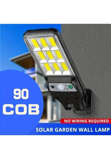 Fastbuy 1 Adet Güçlü Güneş Işığı Dış Mekan Led Duvar Lambası 3 Modlu Hareket Sensörlü Sokak Lambaları Bahçe Veranda Aydınlatm