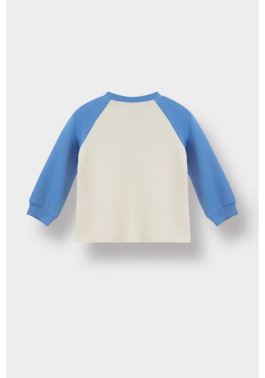 Defacto Erkek Bebek Pijama Takımı Baskılı Uzun Kollu Üst Uzun Alt F3581a525aube194 Mavi