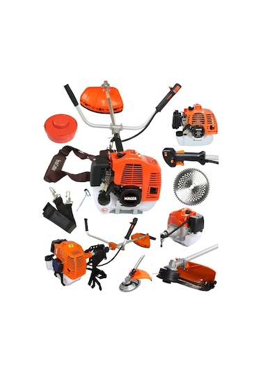 Mager  Benzinli Yan Tip 52 CC  9.9 Hp Tırpan Çim Çalı  Ot Biçme