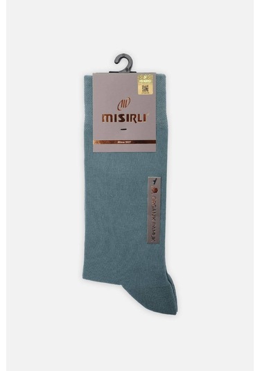 Mısırlı Erkek Organik Pamuklu Tekli Pastel Mavi Soket Çorap M 60000 Pm Mavi
