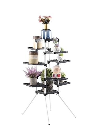 Sebro 10 Raflı Dekoratif Çiçek Standı Çiçek Bahçesi Saksı Standı Diğer