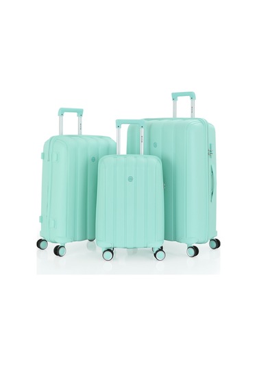 Mçs Üçlü Polipropilen Valiz Seti V305 S18y100033-set 00190 Mint Yeşili