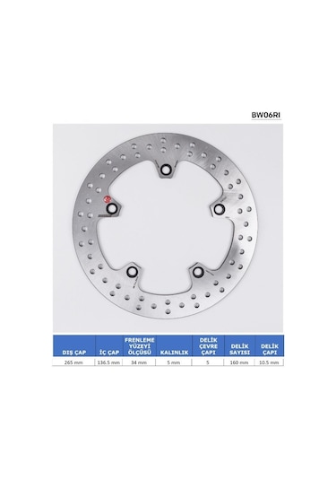 Braking Bmw R 1200 Rt 2005-2013 Arka Fren Diski