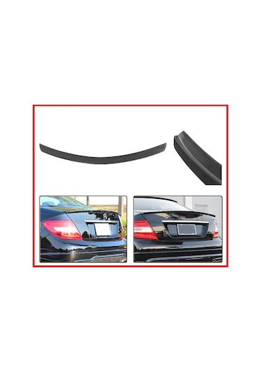 Autogp Mercedes W204 Bagaj Üstü Spoiler Pianoblack Boyalı C63 2007 / 2014 017 Mb06 0bl