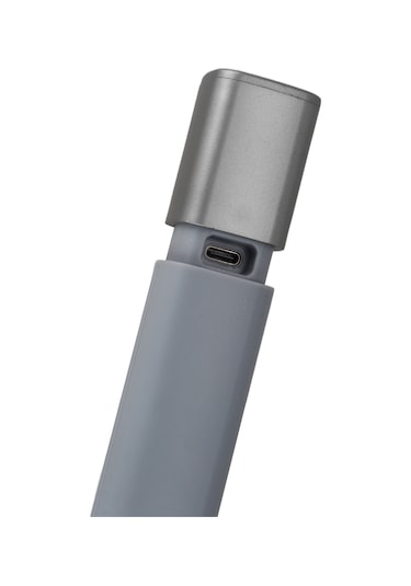 Usb Şarjlı El Feneri 800 Lümen Kamp Lambası Yan Led Özellikli Klipsli Gri