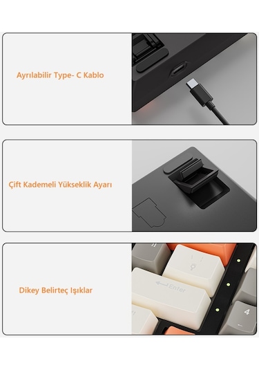 K780 Kompakt Mekanik Oyuncu Klavyesi-hot Swap-78 Tuş-switch li