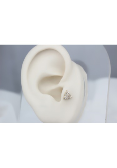 Glorria Altın Üçgen Tragus Piercing Altın