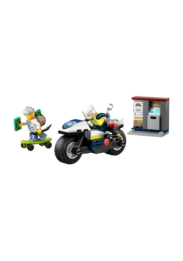 LEGO® City Polis Motosikleti Takibi 60455 - 4 Yaş ve Üzeri Çocuklar için Yaratıcı Oyuncak Yapım Seti (65 Parça)
