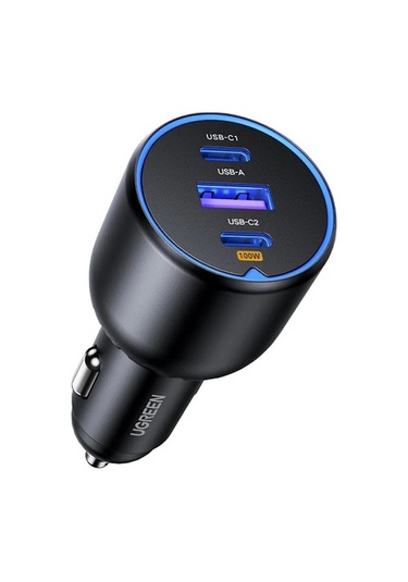 Ugreen 35025 130w 3 Portlu Araç İçi Şarj Cihazı Çakmaklık