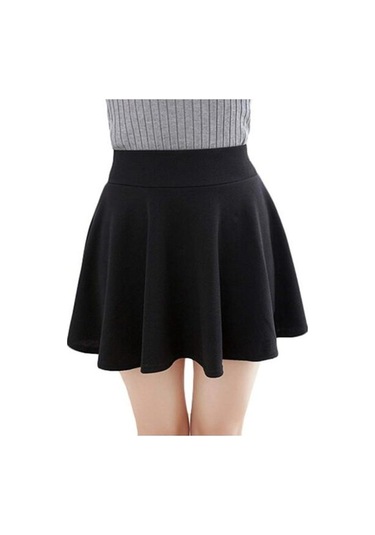 Fastbuy Kadın Mini A-çizgi Yüksek Bel Ekose Baskılı Kısa Etek, Günlük İş Giyimi, Çok Yönlü Kırmızı Kırmızı