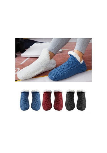 Lemestar Kalın Tabanlı Kaydırmaz Ev Çorapları - Erkek Ve Kadın İçin Sıcak Tutan Polyester Modeller Diğer