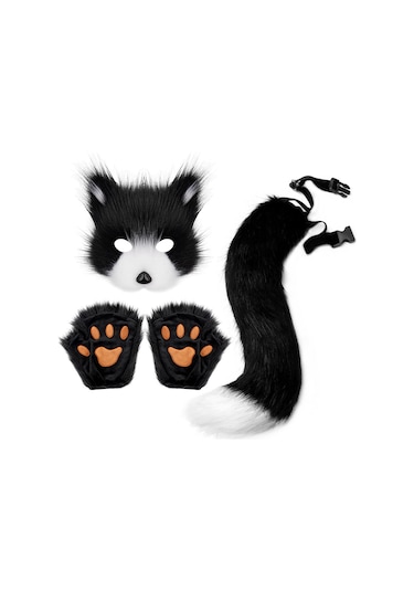 Suntek Therian Maskesi Ve Kuyruk Seti Pençe Eldivenleri Festival