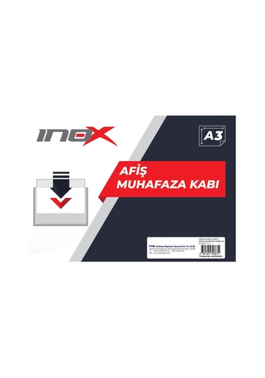 İnox A3 Afiş Muhafaza Kabı 8689 - Şeffaf Plastik Afiş Kılıfı 10 Adet