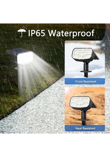 Güneş Işıkları Açık Ip65, Süper Parlak Led, 2cct 4 Aydınlatma Modları 3000k/6500k Seçilebilir -4 Paket